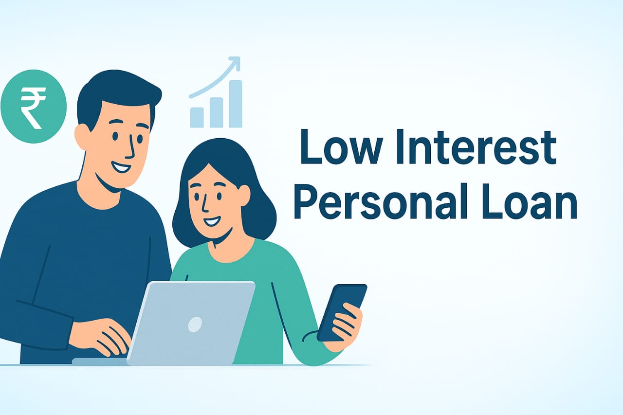 Couple discussing personal loan options.