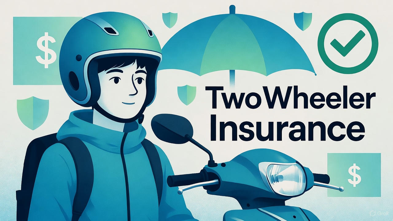 Promotional graphic for motorcycle insurance