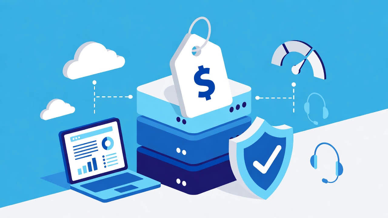 Data security and cloud services illustration