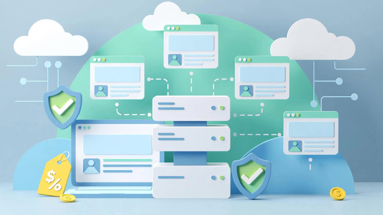 Digital security and data management illustration