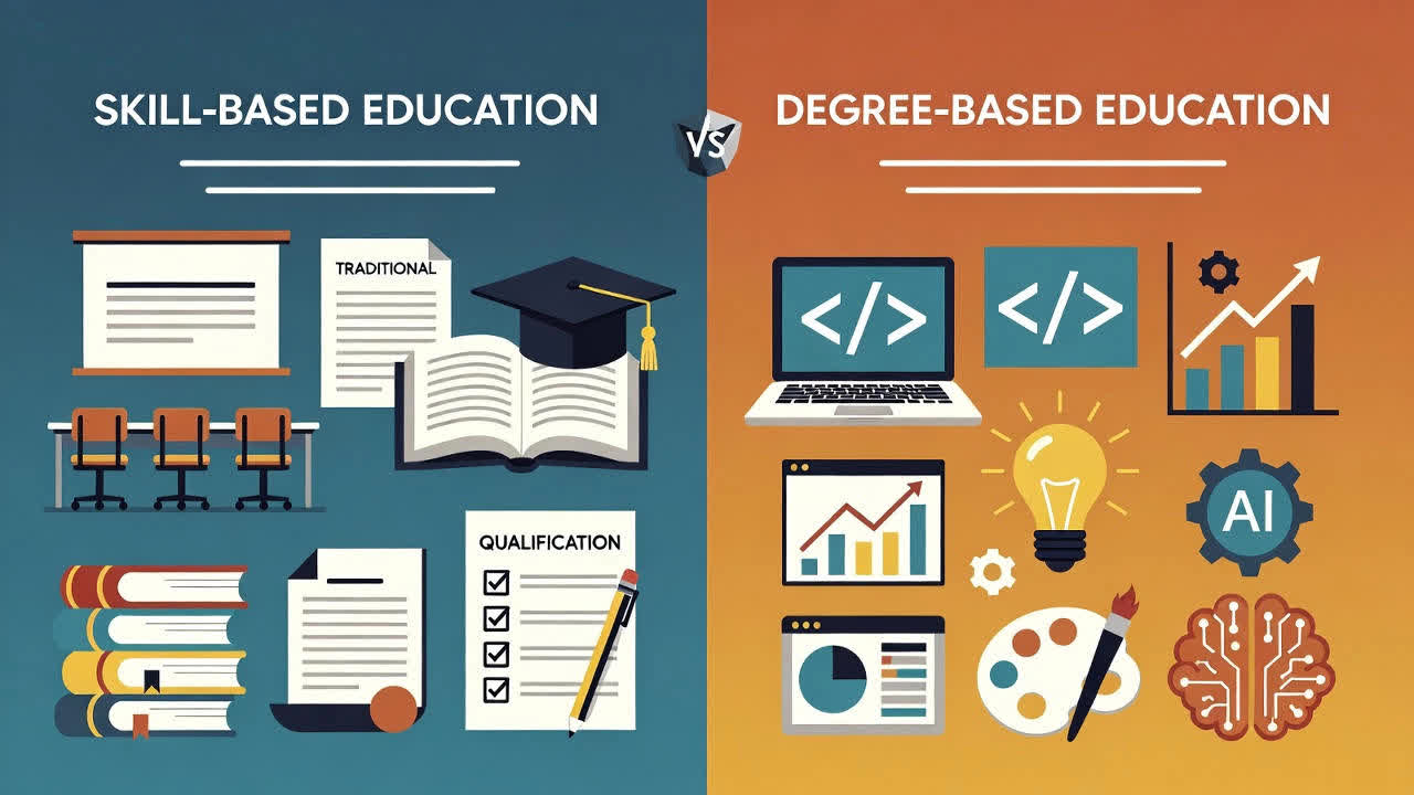 Skill based education and degree based education