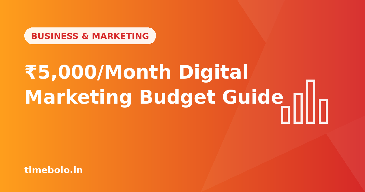 How a ₹5,000/Month Digital Marketing Budget Actually Works for Small Businesses